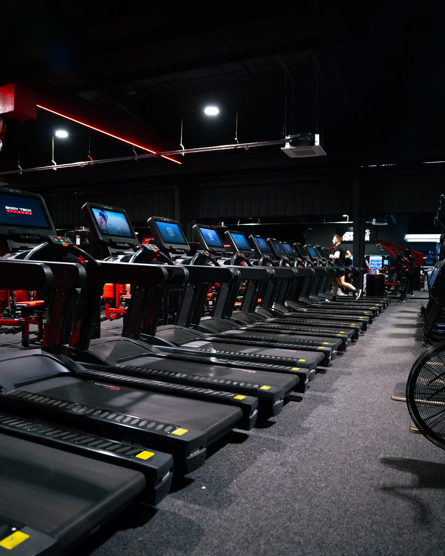 Body Tech Ellesmere Port cardio row and training floor.