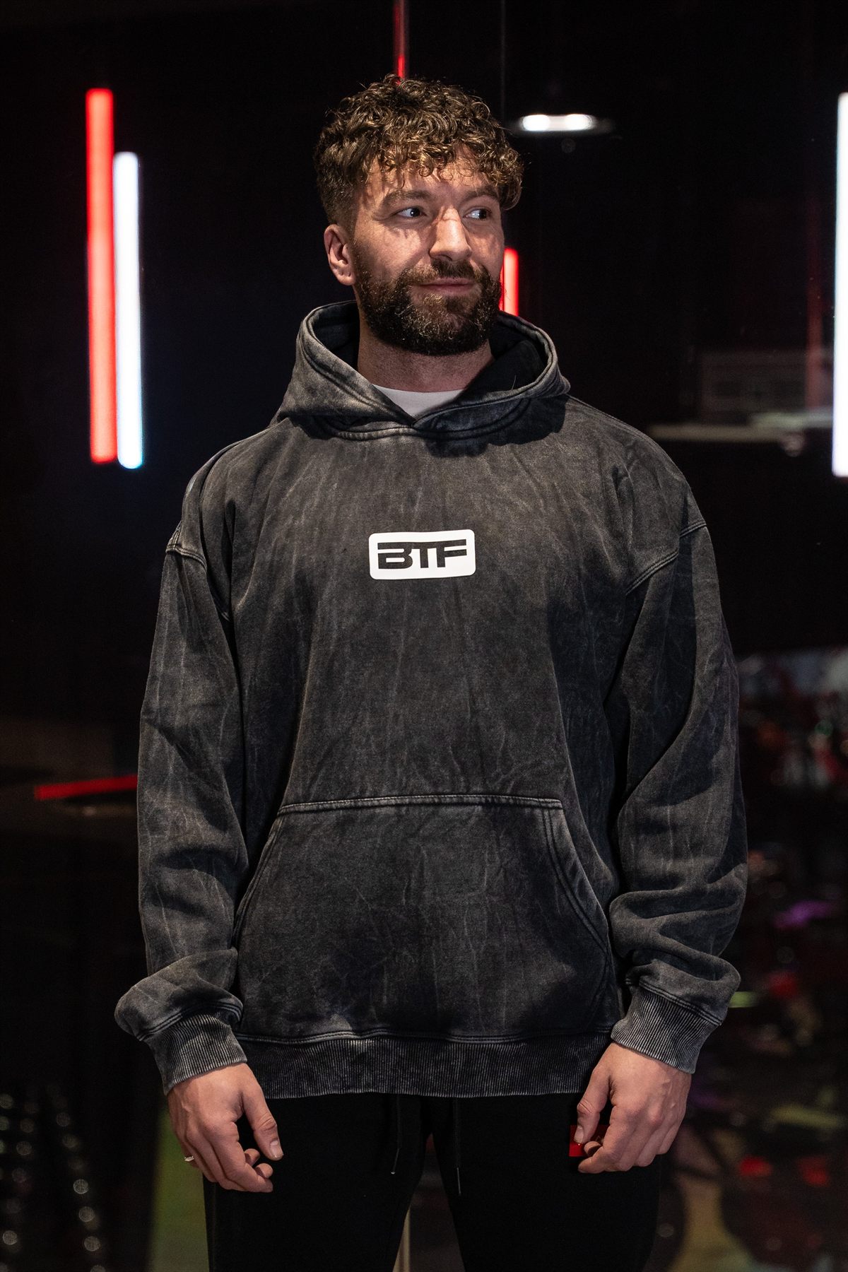 Body Tech Distressed Hoodie front.