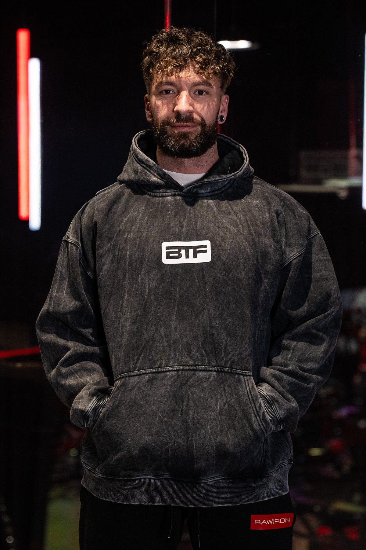 Body Tech Distressed Hoodie rear.