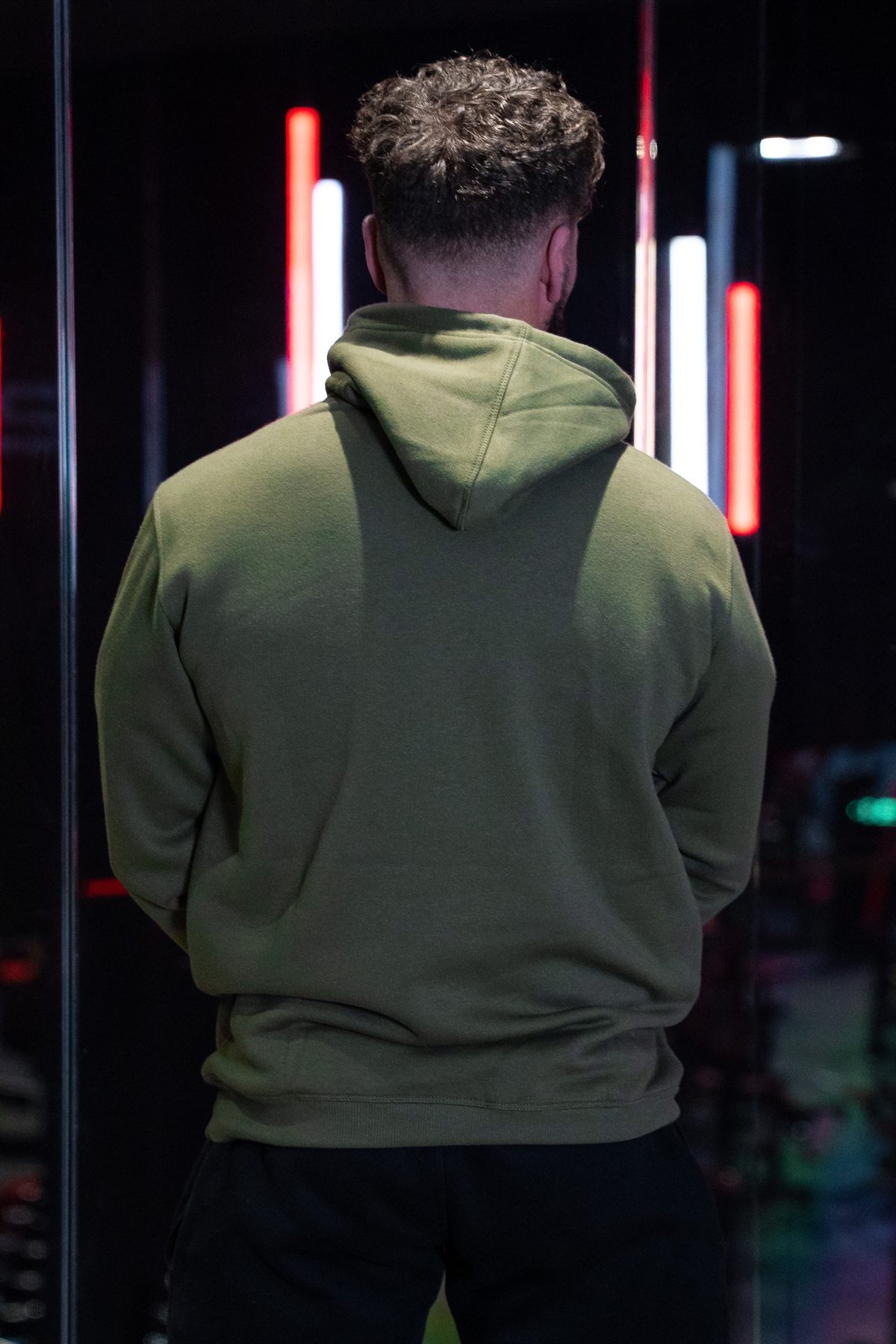 Body Tech Khaki Hoodie rear.