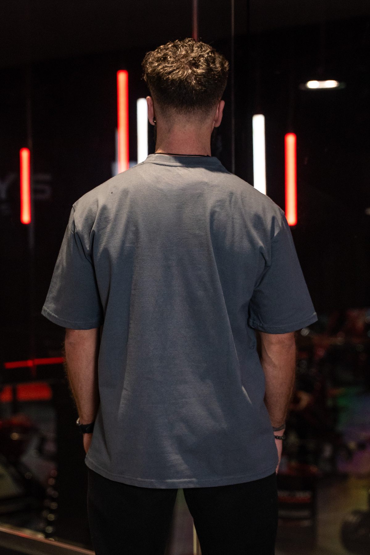 Body Tech Slate Tee detail.